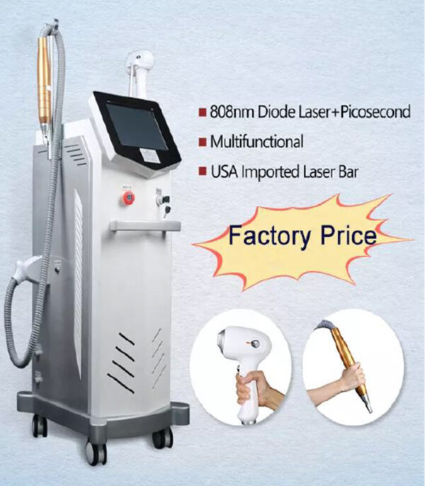 Vertical 808nm diode laser + pico laser