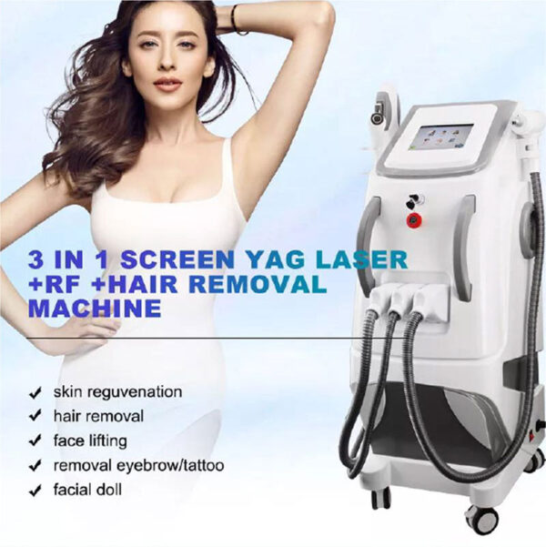 Vertical IPL machine+laser+RF